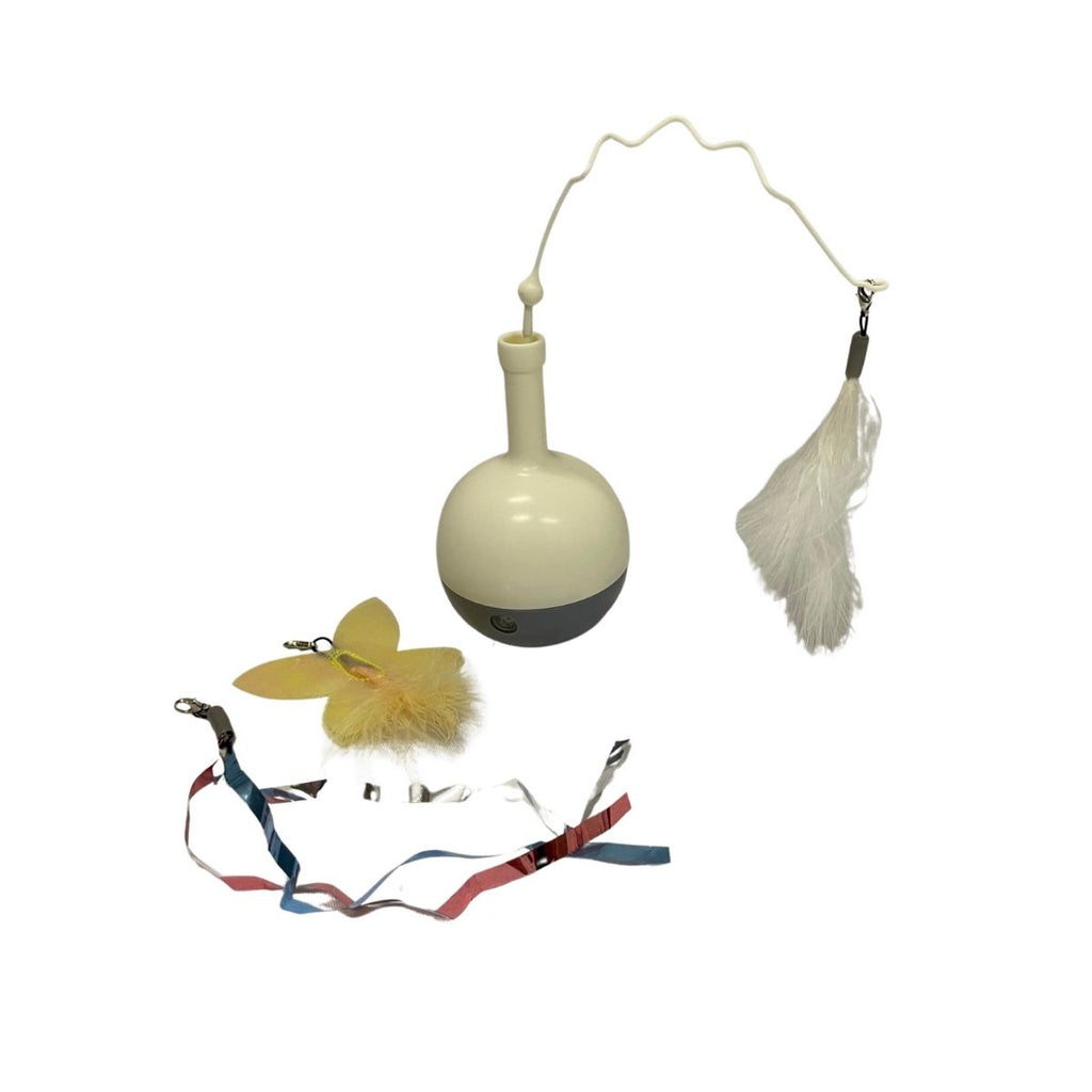 電動不倒翁逗貓玩具｜360°旋轉