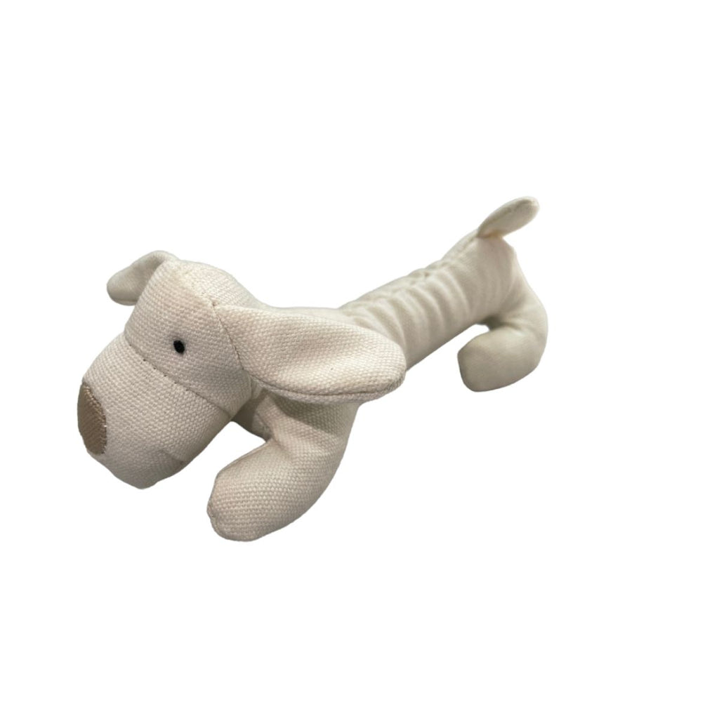 Billipets 天然帆布棉繩發聲狗玩具｜19cm