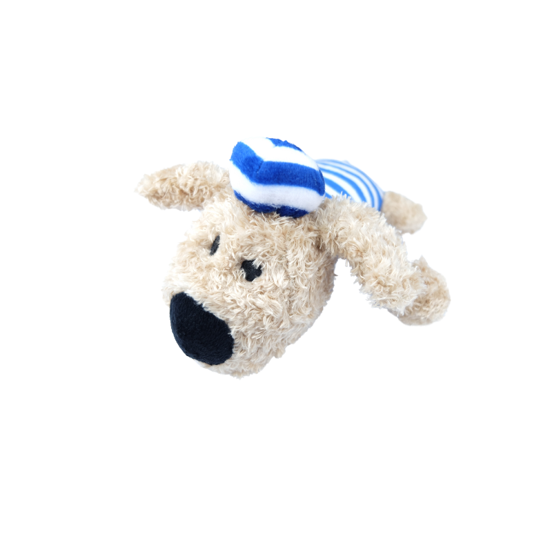 Billipets 超軟發聲狗玩具｜藍色囚犯造型 16cm