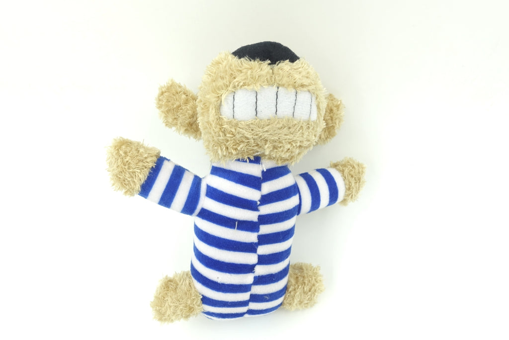 Billipets 超軟發聲狗玩具｜藍色囚犯造型 16cm