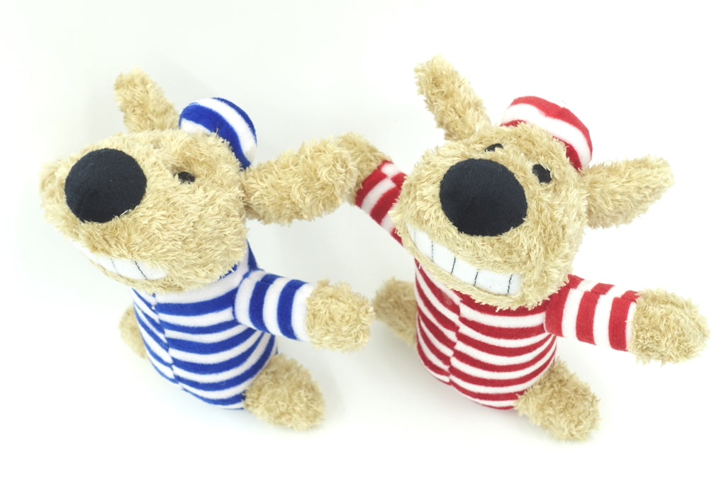 Billipets 超軟發聲狗玩具｜藍色囚犯造型 16cm