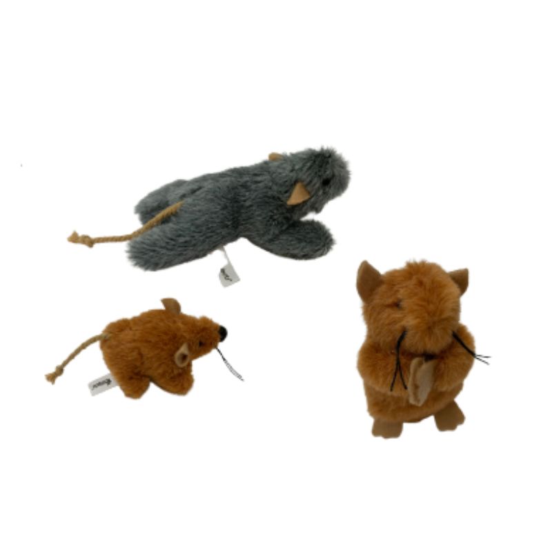 Billipets 懶惰老鼠＋迷你老鼠貓玩具｜2件裝