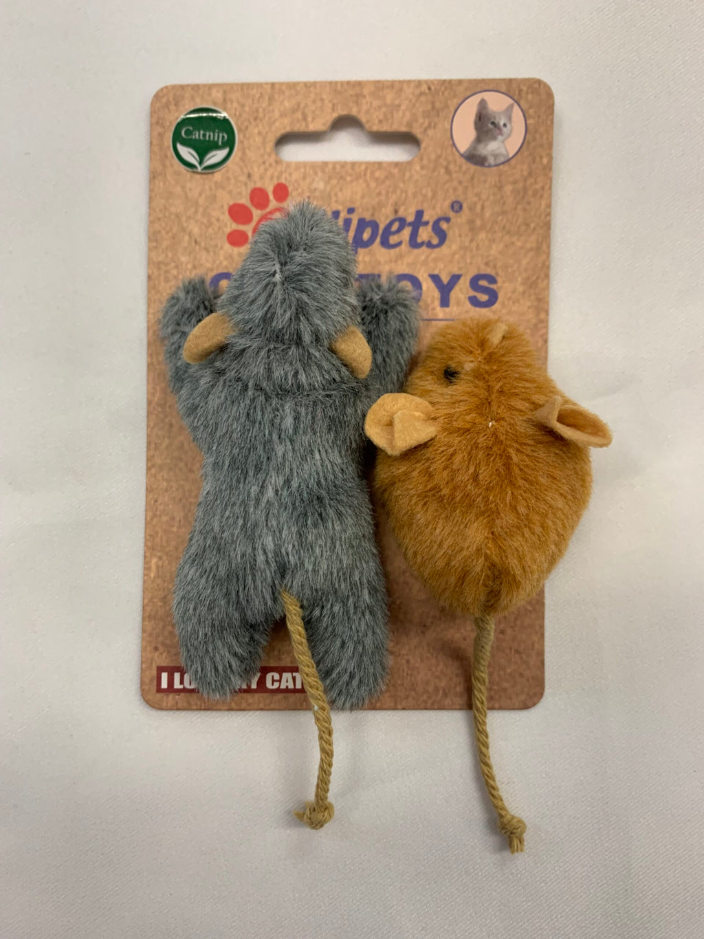 Billipets 懶惰老鼠＋迷你老鼠貓玩具｜2件裝
