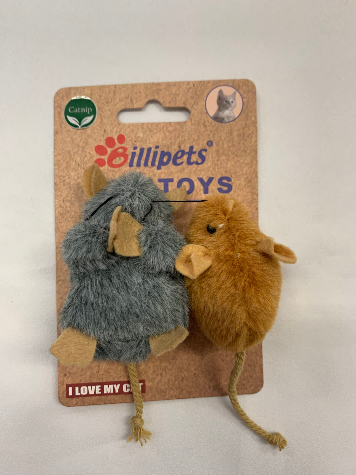 Billipets 打坐老鼠＋迷你老鼠貓玩具｜2件裝