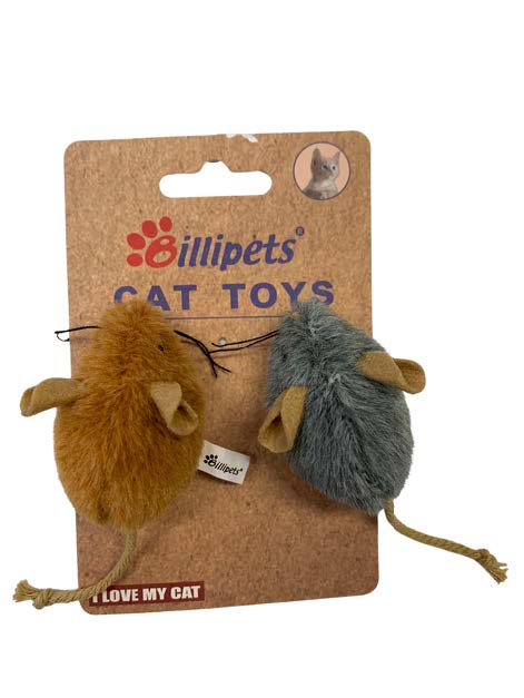 Billipets 迷你老鼠貓草玩具｜5cm・2件裝