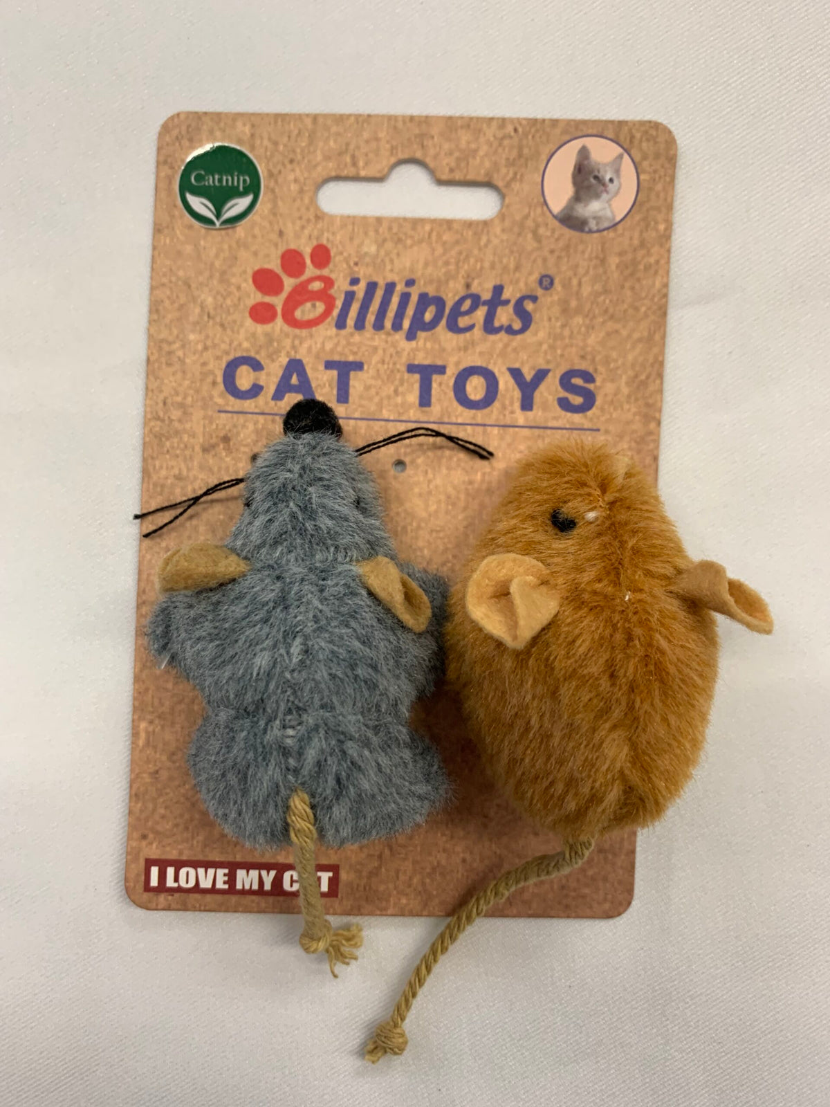 Billipets 短毛老鼠＋迷你老鼠貓草玩具｜2件裝
