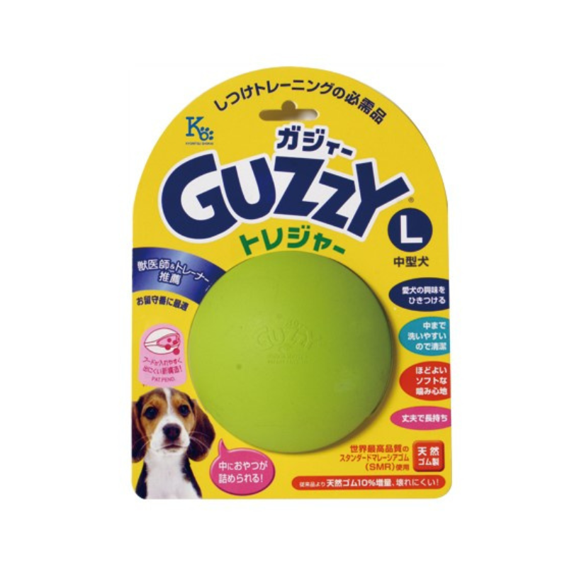 GUZZY 天然橡膠漏食狗玩具｜大款 L・咀嚼互動