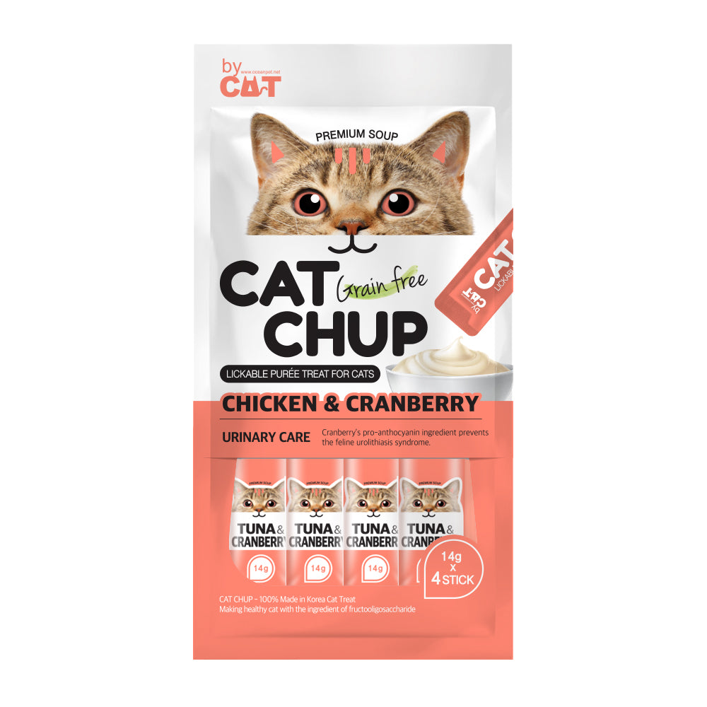 Cat Chup 貓貓無穀物糊狀營養小食 雞及小紅莓 Urinary Care 小紅莓配方