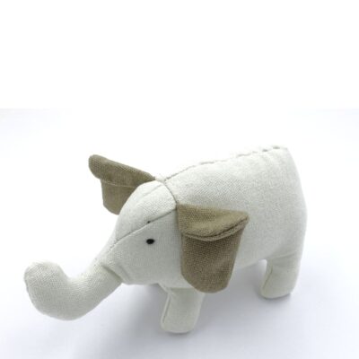 天然帆布大象狗玩具