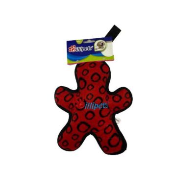 Billipets 雙層毛絨布耐咬狗玩具 - 人仔